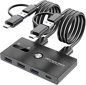 ZIYUETEK USB C & A Switch 2 in 1