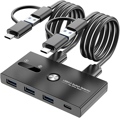 ZIYUETEK USB C & A Switch 2 in 1