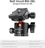 K&F Concept 74-inch Camera Tripod T254A6+BH-28L — image 5