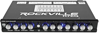 Rockville R7EQ 1/2 Din 7 Band Car Audio Equalizer