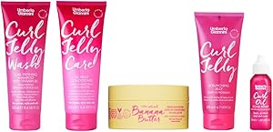 Umberto Giannini Curl Type 4 Kit for Type 4a-4c Hair, 8.4oz Wash & Care, 6.7oz Curl Jelly & Banana Butter Leave-In, 1.69oz Curl Oil