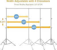 MSKIRA 9.2 x 10 Ft Stainless Steel Backdrop Stand — image 2