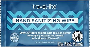 Travel Lite Alcohol-Free Hand Wipes with Aloe Vera and Vitamin E, 200ct Review