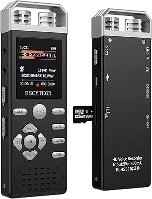 Escytegr Digital Voice Recorder 144GB