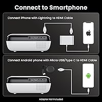 HAPPRUN H1 Native 1080P Bluetooth Projector — image 6