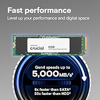 Crucial E100 480GB M.2 NVMe PCIe Gen4 SSD — image 2