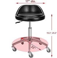 McDooFly Rolling Salon Stool Chair with Back Support — image 2
