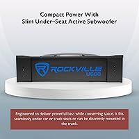Rockville USS8 8″ 600W Slim Under-Seat Active Subwoofer — image 3