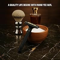 KWAN YEE GOR Full Brass Adjustable Safety Razor with 10 German Solingen Blades — image 9