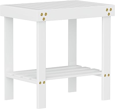 Glavbiku Bamboo Shower Chair, White