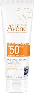Avène Mineral Sunscreen SPF 50 Face and Body Lotion 4.23oz Review