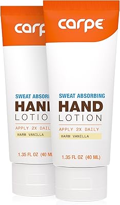 Carpe Sweat Absorbing Hand Lotion (2-Pack) Warm Vanilla