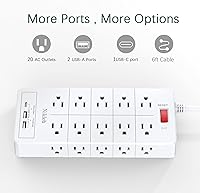 Nikleb 23-in-1 Power Strip Surge Protector — image 4