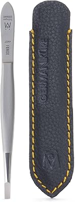 GERmanikure Straight Tweezers in Leather Case