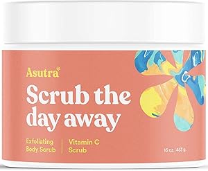ASUTRA Dead Sea Salt Essential Oil Body Scrub, 16 oz