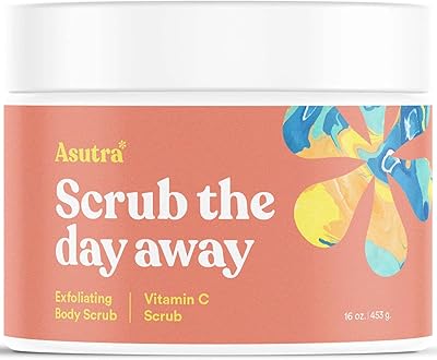 ASUTRA Dead Sea Salt Essential Oil Body Scrub, 16 oz