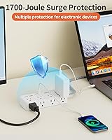 DEPOW Power Strip Surge Protector with 8 AC Outlets and 4 USB Ports — image 6