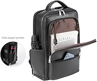 Genuine Leather Laptop Backpack for Men Women 15.6 Inch — image 3