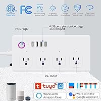 XENON ZigBee Power Strip Surge Protector with USB-C, 4 Outlets — image 2