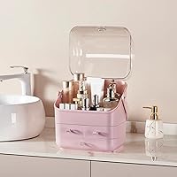 SUNFICON Large Makeup Organizer with Drawers - Pink — image 6