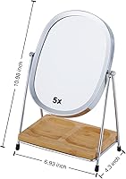 JOYOEIKON Tabletop Magnifying Makeup Mirror with Bamboo Tray — image 2