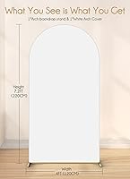Minetom 7.2FT Metal Backdrop Stand with Wedding Arch Cover Spandex — image 3