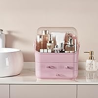 SUNFICON Large Makeup Organizer with Drawers - Pink — image 5