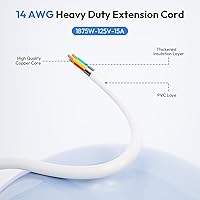 NTONPOWER 25 Ft Extension Cord with 10 AC Outlets & 2 USB Ports — image 5