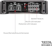 Recoil RED1800.5 5-Channel Car Audio Amplifier — image 4