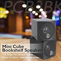 Pyle Home PCB3BK 3-Inch 100W Mini Cube Bookshelf Speakers — image 4