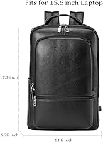 Genuine Leather Laptop Backpack for Men Women 15.6 Inch — image 2
