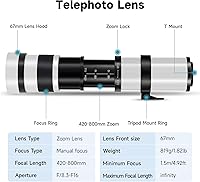 JINTU 420-1600mm Telephoto Zoom Lens for Canon EF Mount — image 5