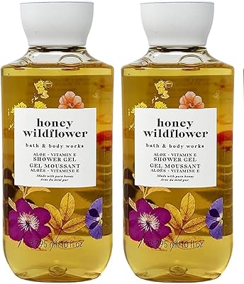 Bath & Body Works Honey Wildflower Shower Gel 10 fl oz (Pack of 2)