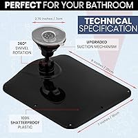 MIRRORVANA Fogless Shower Mirror with Upgraded Suction, 8″ x 7″ — image 5