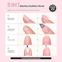 Beetles 12 Color Rubber Base Gel Polish, Nude Porcelain Doll Pink — image 3