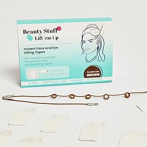 Beauty Stuff Lift 'Em Up Facelift Tapes (Dark Hair), 20 Pcs Review