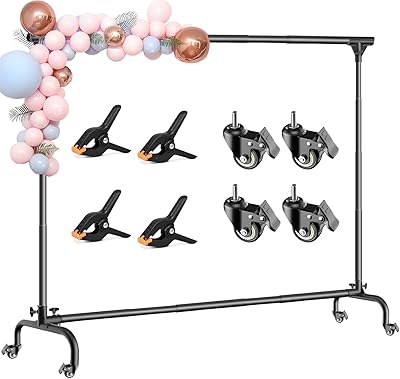 MsMk Backdrop Stand with Wheels, 10x7 FT