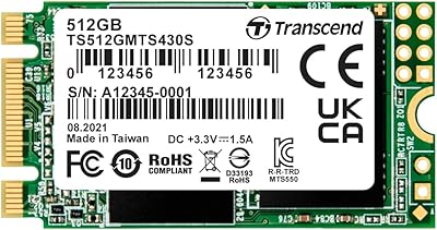 Transcend MTS430S 512GB M.2 2242 SATA III SSD