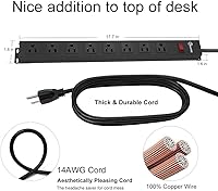CFMASTER 8-Outlet Metal Power Strip with 12-Foot Cord — image 9