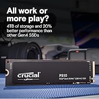 Crucial P310 4TB PCIe Gen4 NVMe M.2 SSD — image 3