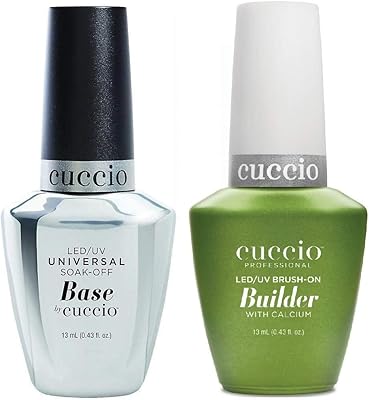 Cuccio LED/UV Universal Base Soak-Off & Brush-On Builder Duo Set 0.43oz