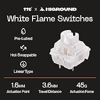 Higround Basecamp 65% Mechanical Gaming Keyboard SKYSTONE - White Flame Switch — image 4