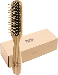 TEK Rectangular Wooden Hair Brush with Short Rounded Teeth Review