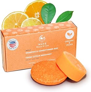 Wave Fresh Citrus Shampoo Bar & Conditioner Bar Set