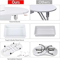 Yaheetech 37-inch Foldable Manicure Table with Swivel Chair Set — image 4