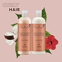SheaMoisture Coconut & Hibiscus Curl & Shine Shampoo & Conditioner 16oz — image 4
