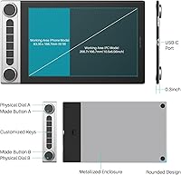 HUION Inspiroy Dial 2 Graphics Drawing Tablet 10.5″ x 6.56″ — image 7