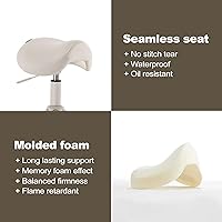 DR.LOMILOMI Ergonomic Saddle Stool Chair (Cream) — image 8
