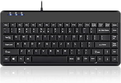 Perixx PERIBOARD-409H Mini Keyboard with USB Hubs