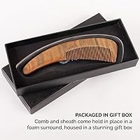 ZEUS Curved Sandalwood Beard Comb, 8 Inch — image 5